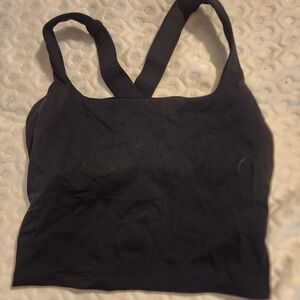 Black Sleeveless Crop Top